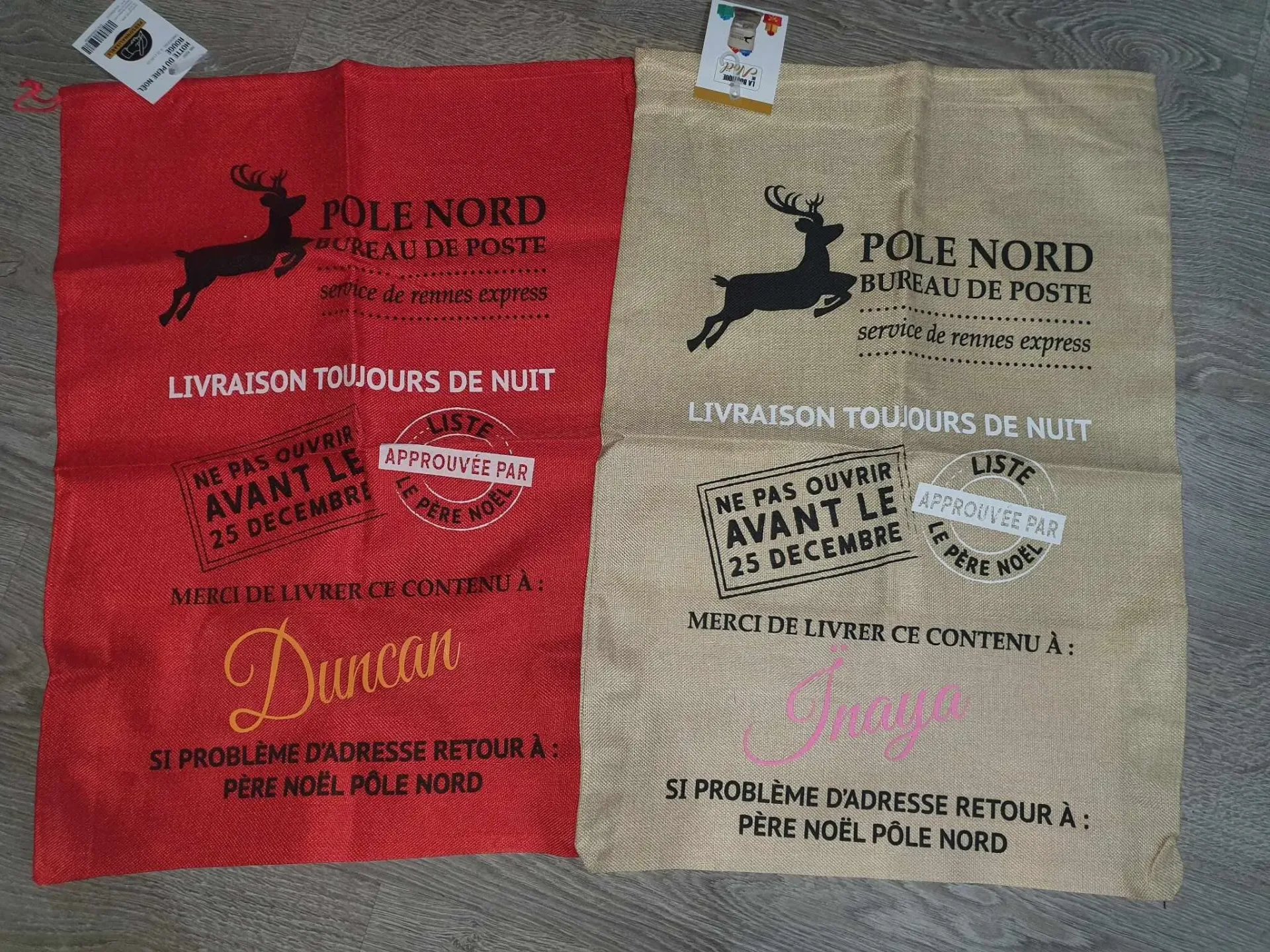 Hotte de Noël (ROUGE, Rouge)