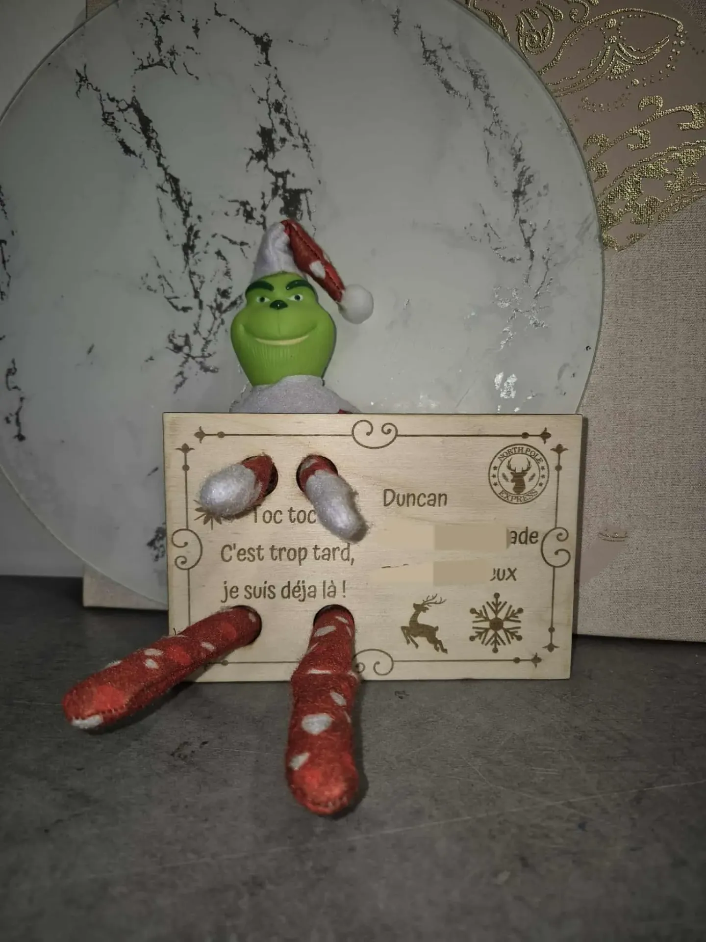 Carte postal arrivée des lutins