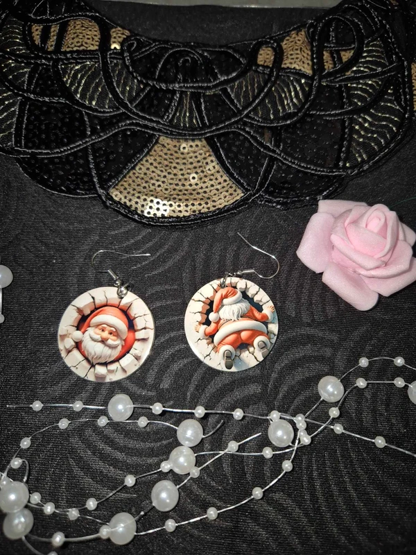 Boucle d'oreille Noël (Père noël)