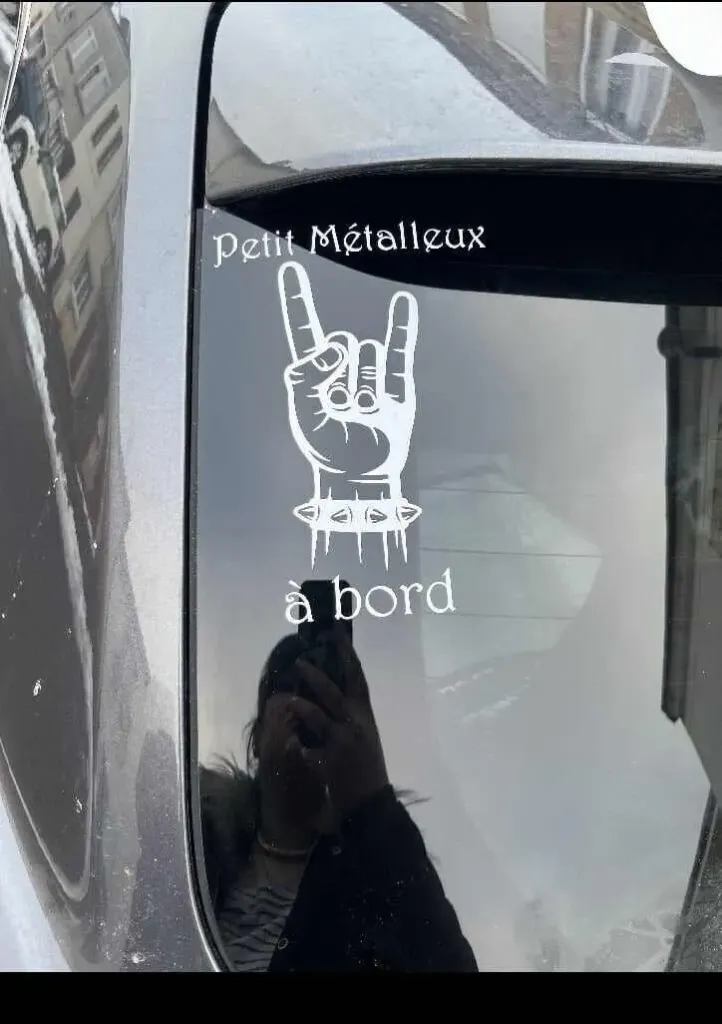 Sticker Bébé Métalleux (noir)