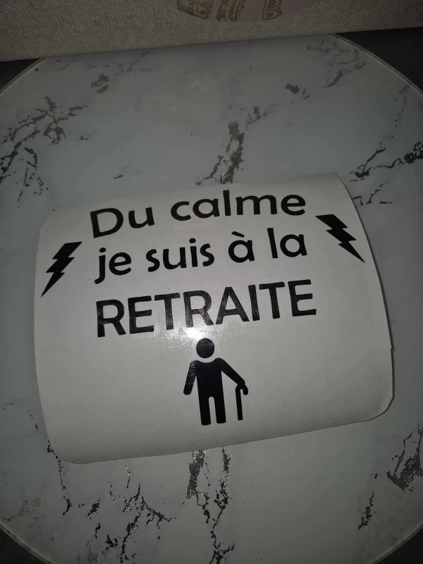 Sticker "Retraite" (Papi, noir)