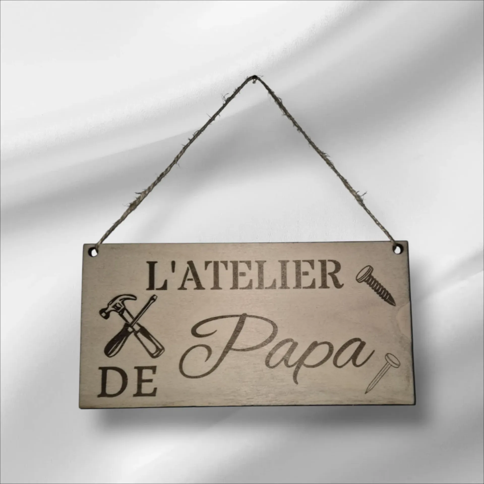 Plaque de porte "Atelier/Jardin.."