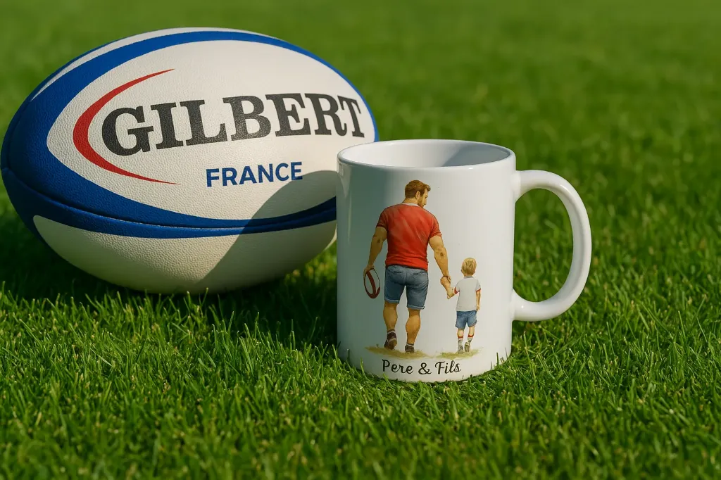 Mug rugby père et fils