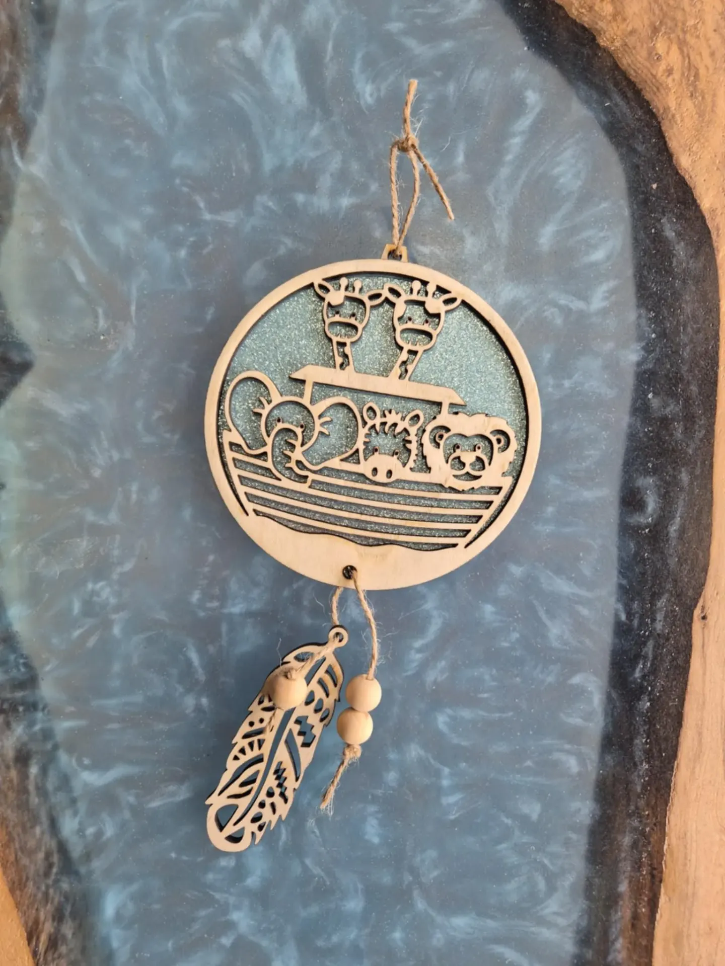 Attrape rêve en bois "Savane"