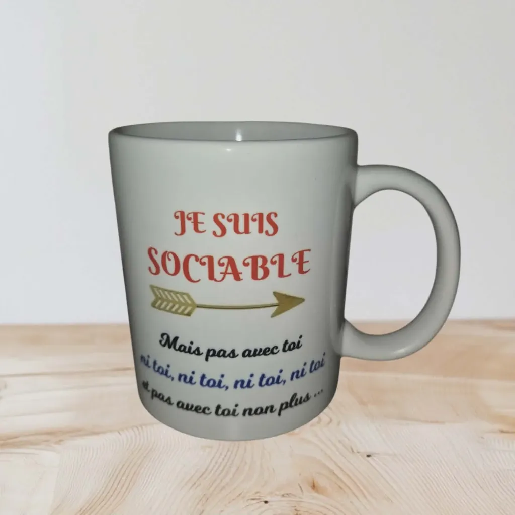Mug "Je suis sociable"