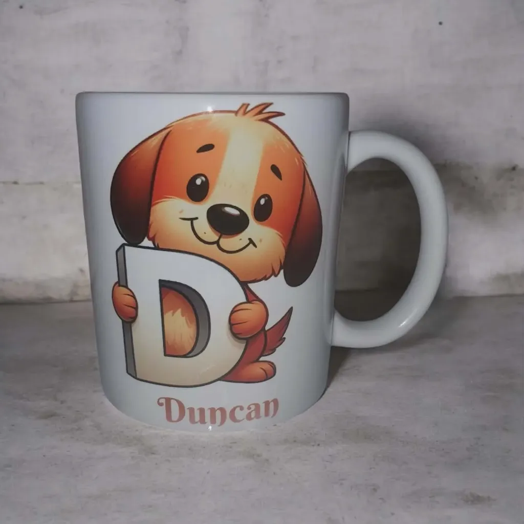 Mug animaux mignon initiale