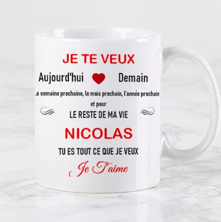 Mug "Je te veux"