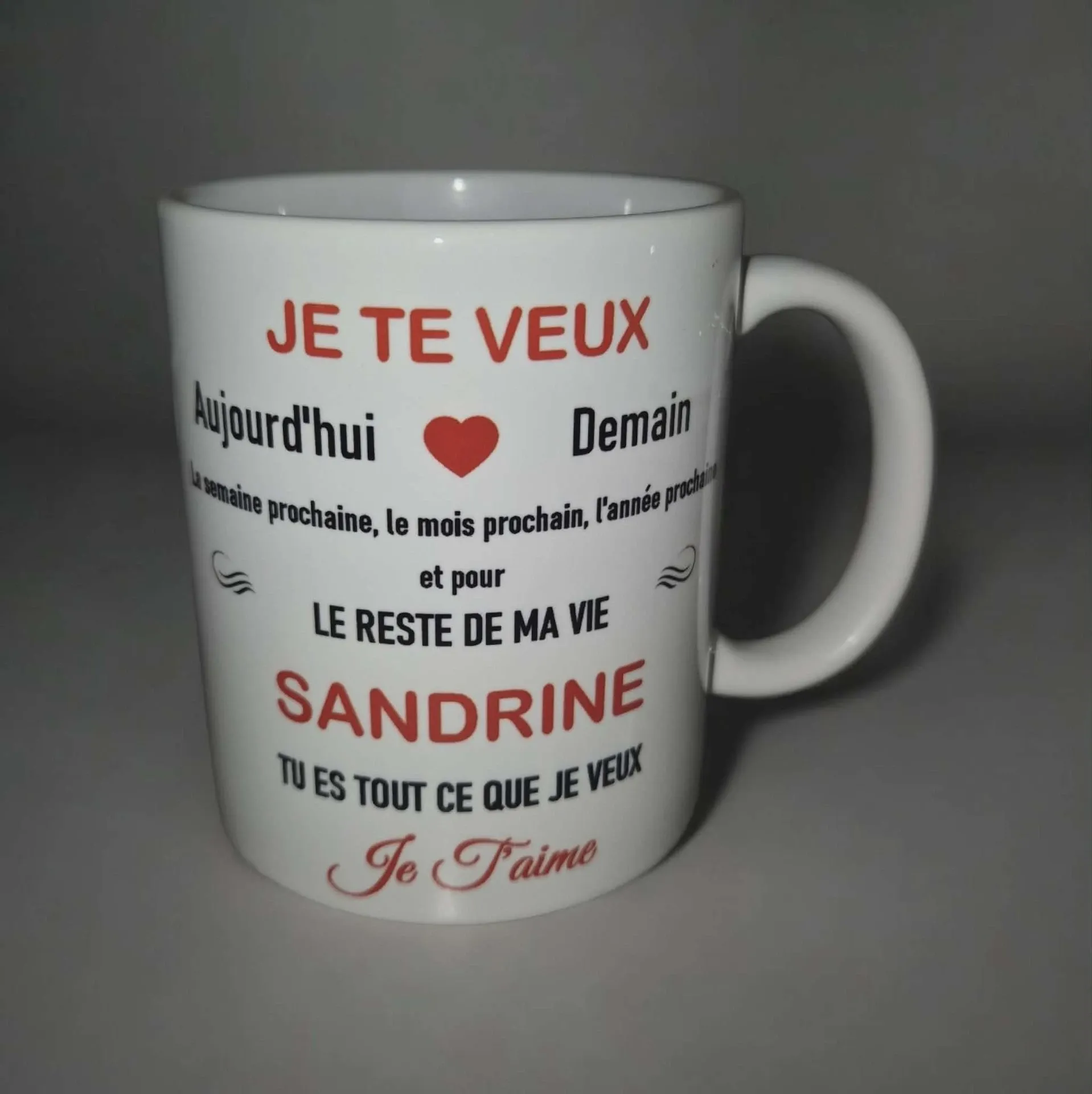 Mug "Je te veux"