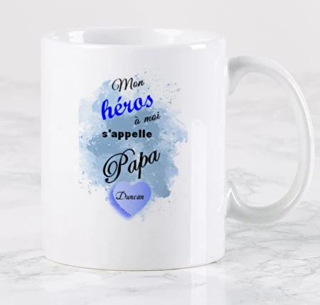 Mug "Mon héros Papa"