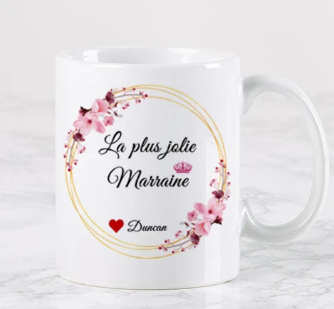 Mug "La plus jolie Marraine"