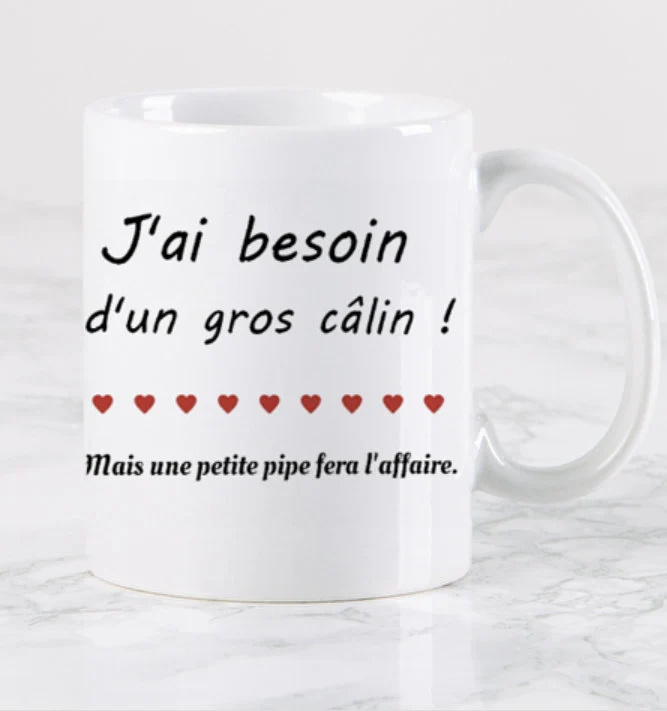 Mug "Humour gros câlin"