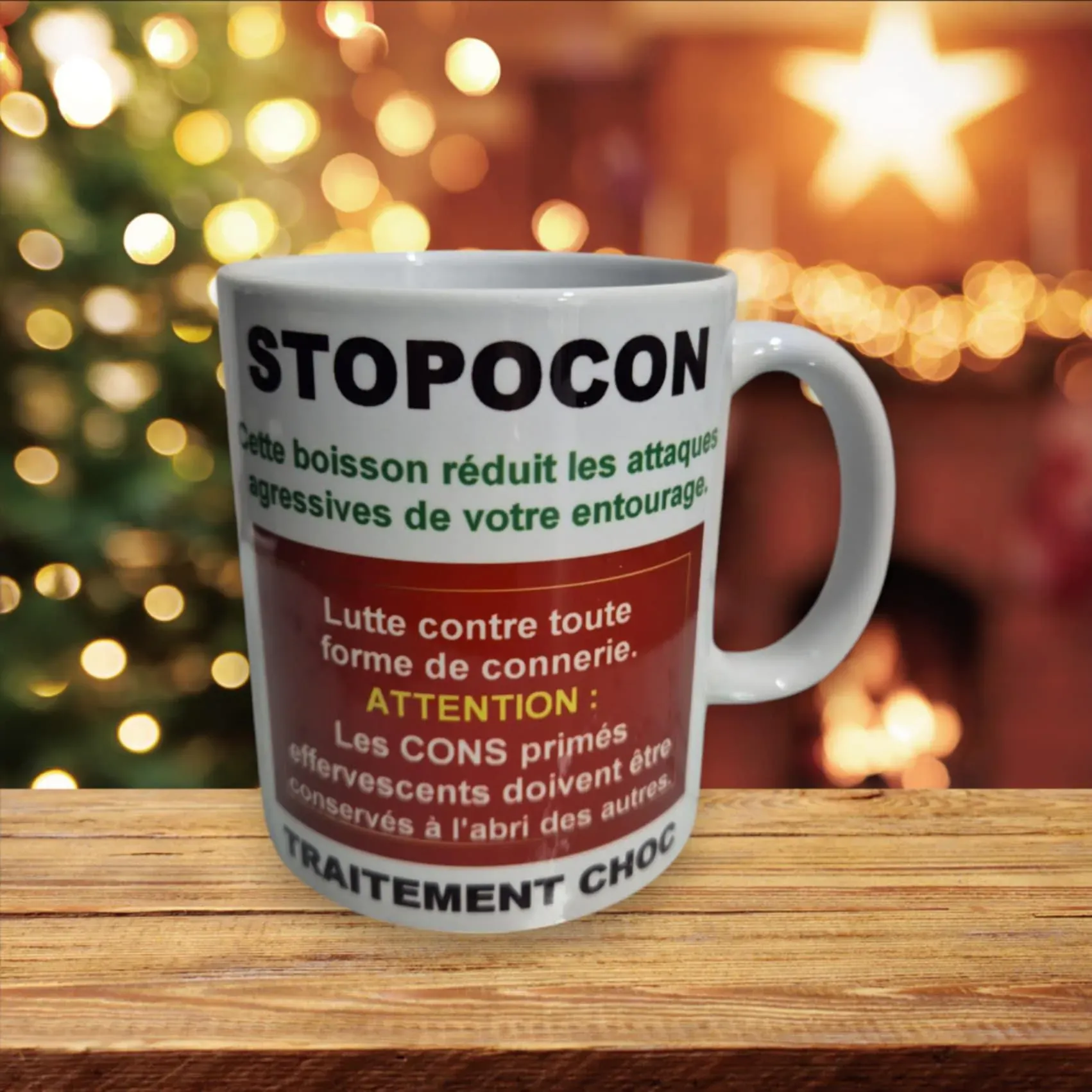 Mug humour "Stop au con"