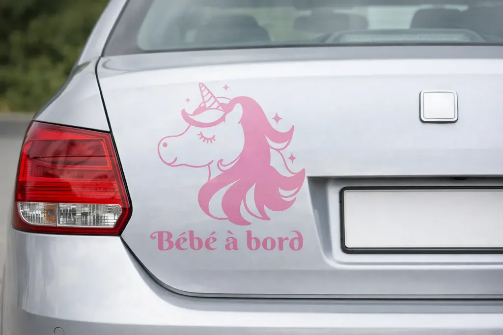 Sticker "licorne à bord"