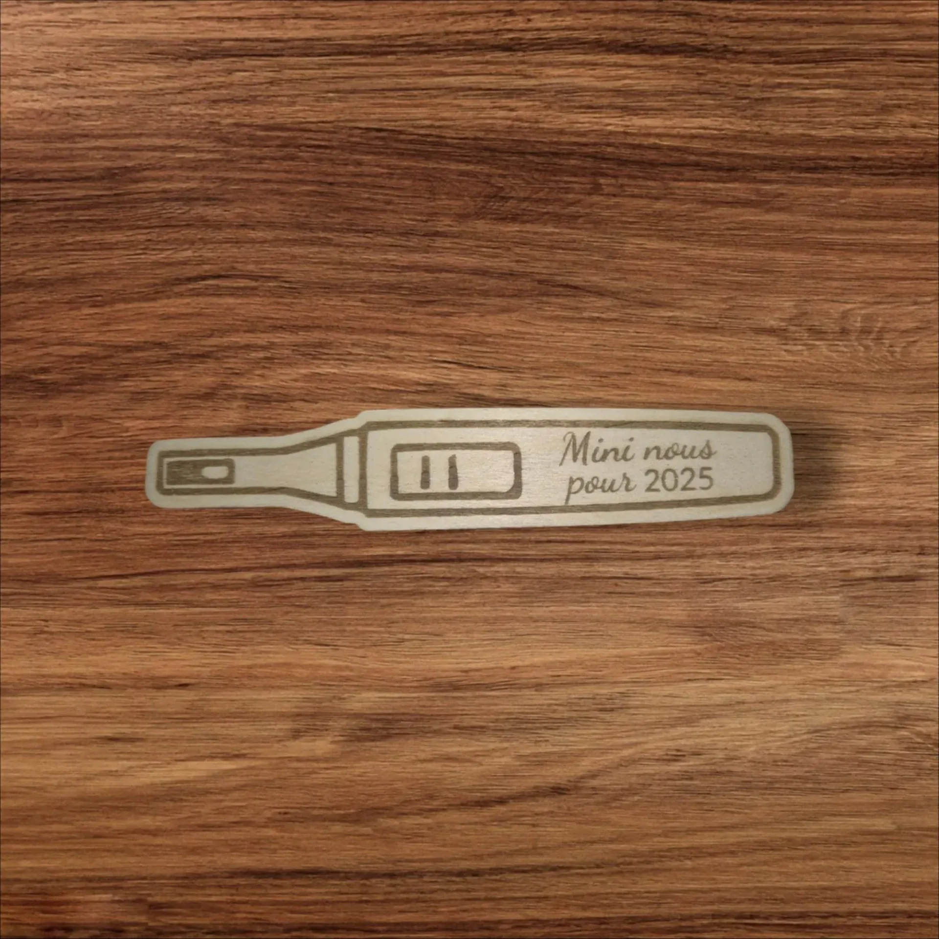 Test de grossesse en bois