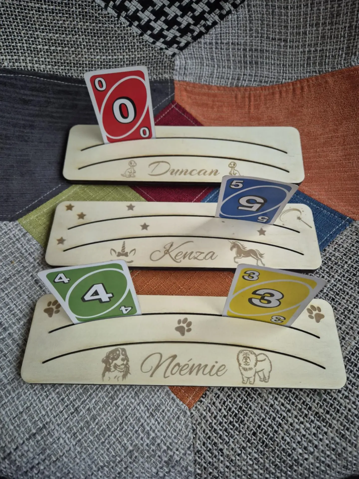 Support carte bois personnalisé