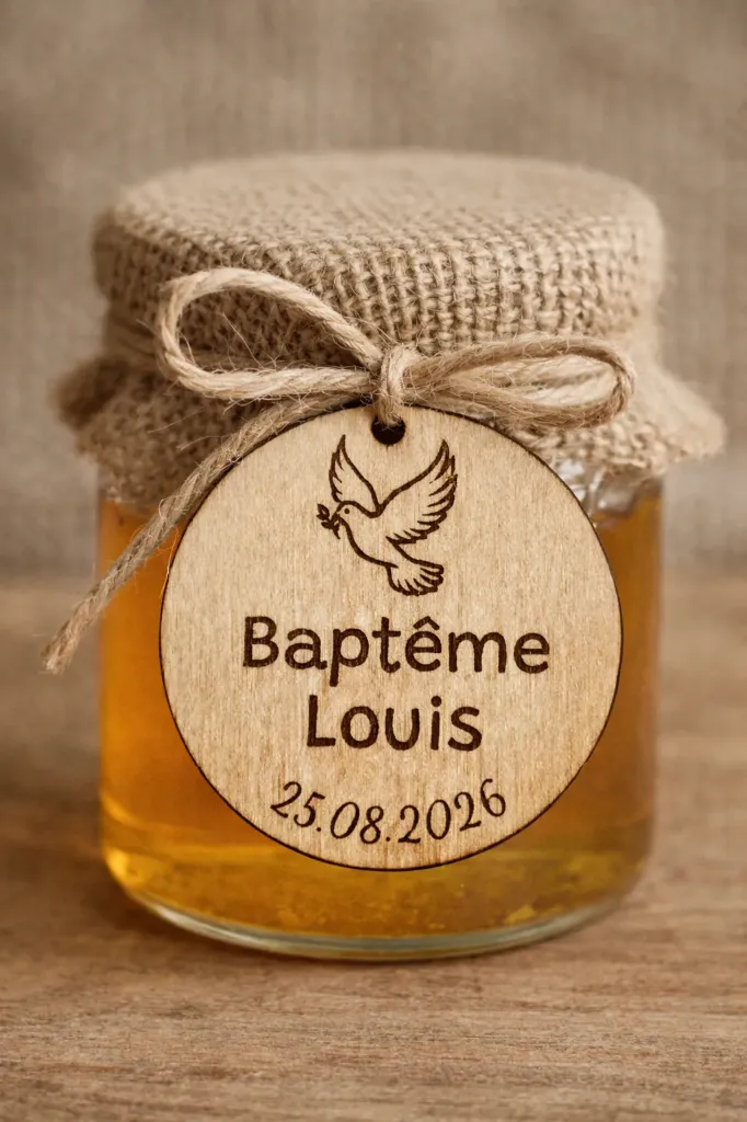 Médaillons / étiquettes en bois personnalisés