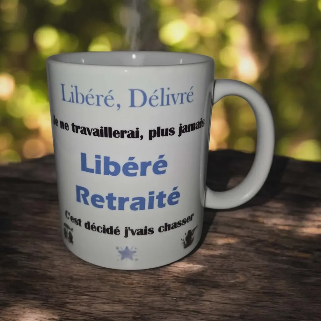 Mug retraité fan de chasse