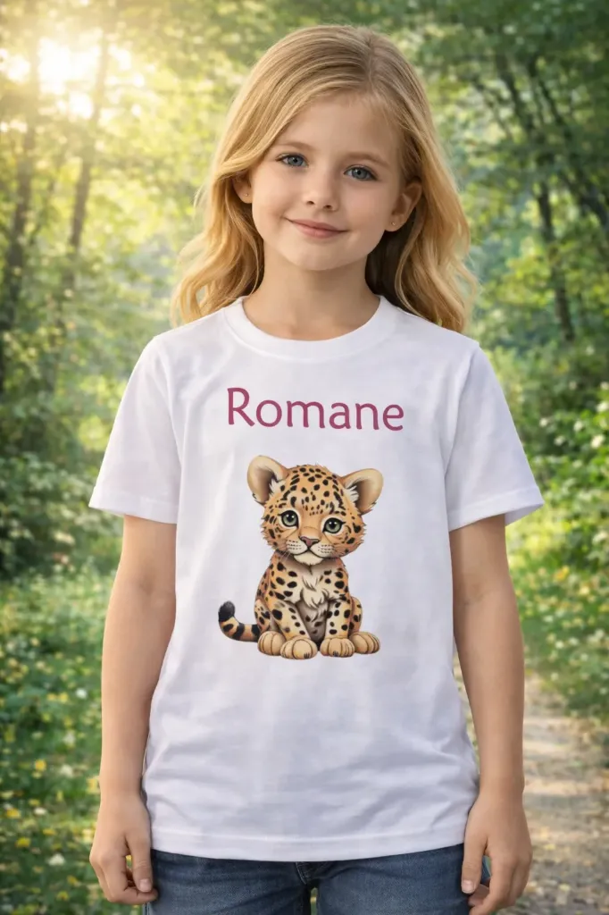 T-shirt enfant personnalisé "Tigre" (2-4 ans)
