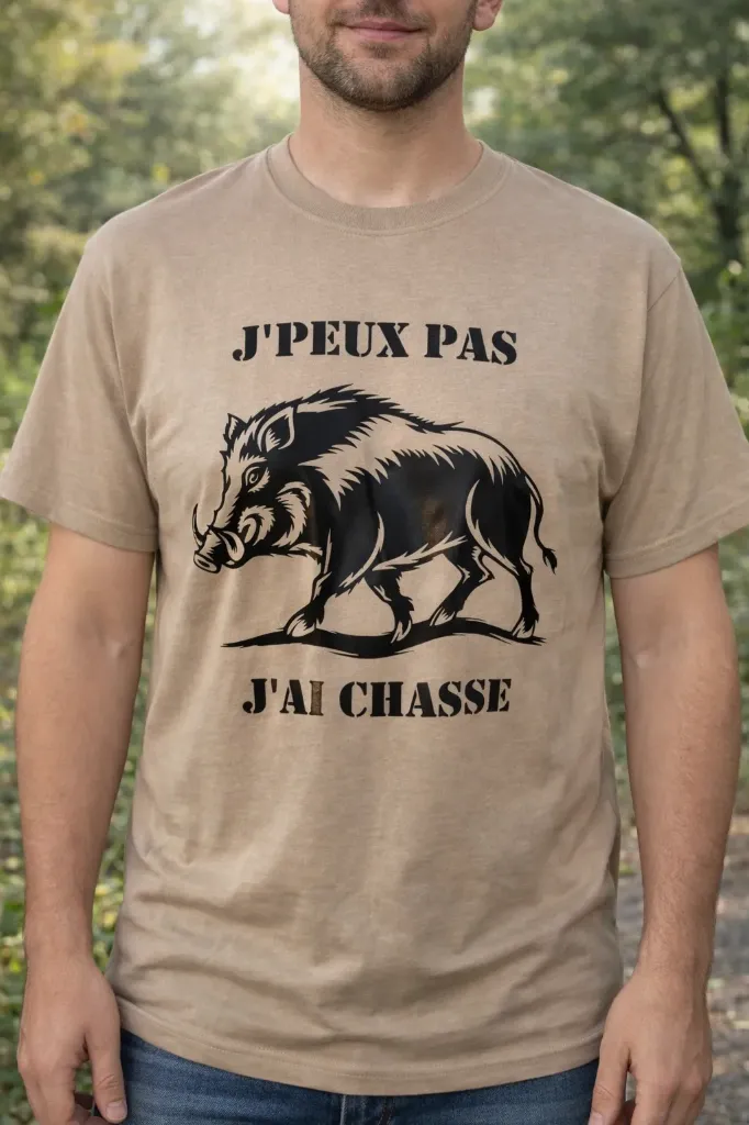 T-shirt "J'peux pas j'ai chasse"