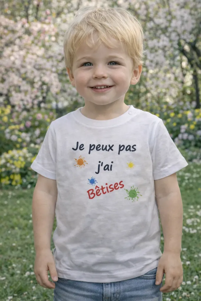 T-shirt "J'peux pas, j'ai bêtises"