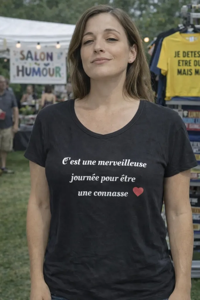 T-shirt "C'est une merveilleuse journée pour être une connasse" (Rose, S)