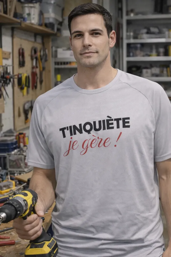 T-shirt "T'inquiète, je gère"