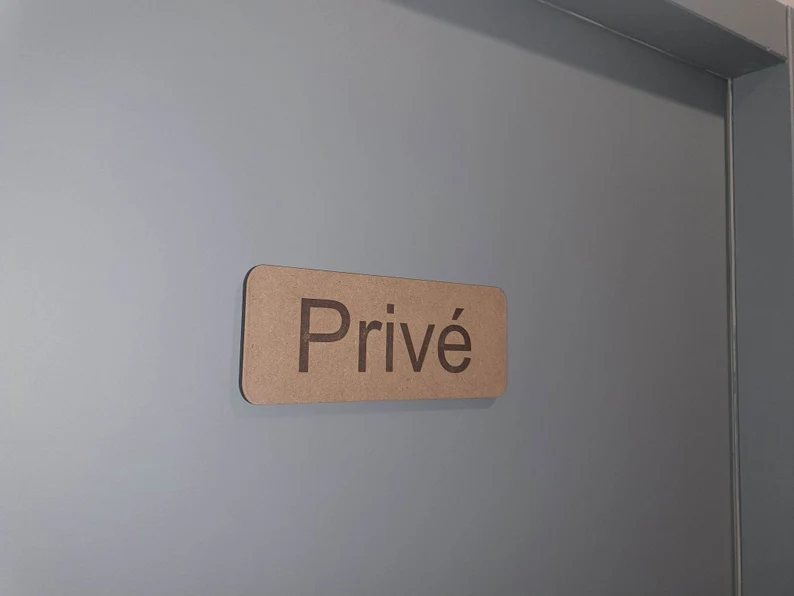 Panneau de porte "Privé"