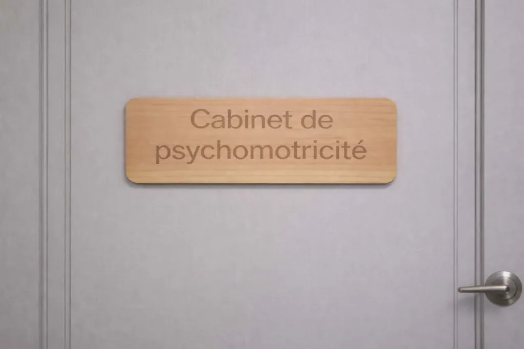 Pancarte personnalisée en bois pour porte – Signalétique entreprise