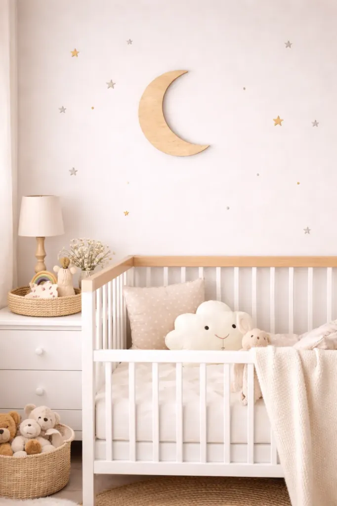 Lune en bois naturel