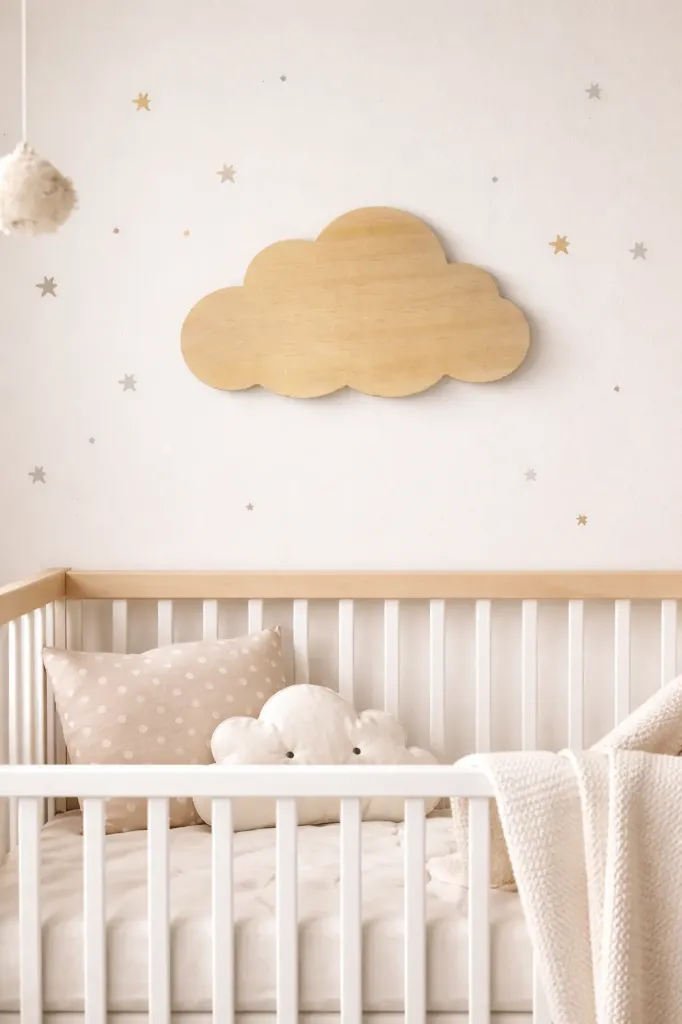 Nuage en bois naturel