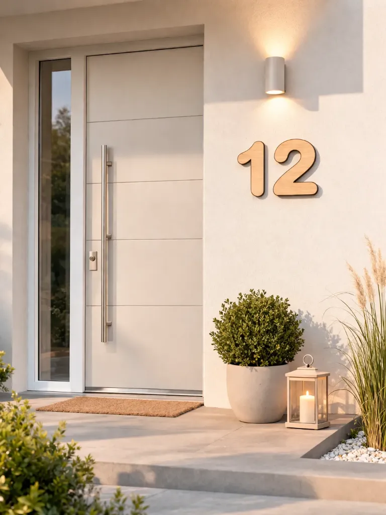 Numéro de façade en bois