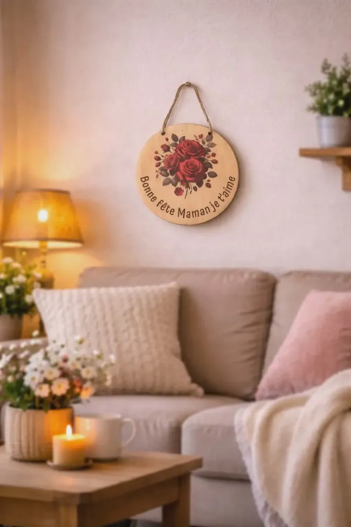 Décor suspendu personnalisé – Bonne fête Maman