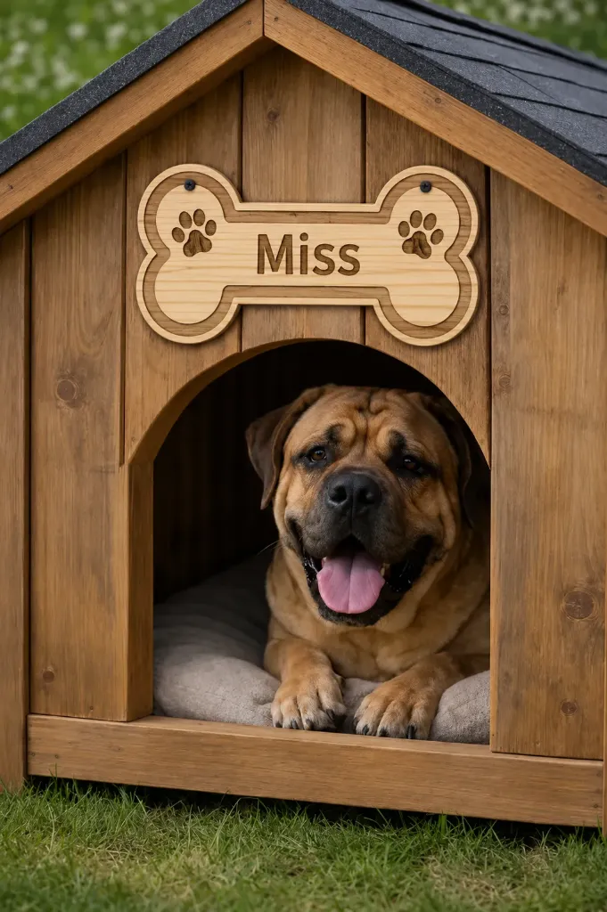 Pancarte pour chien / chat ... personnalisé en pin