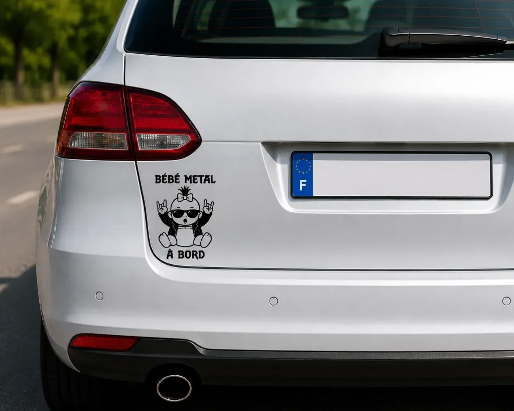 Sticker Bébé Métal