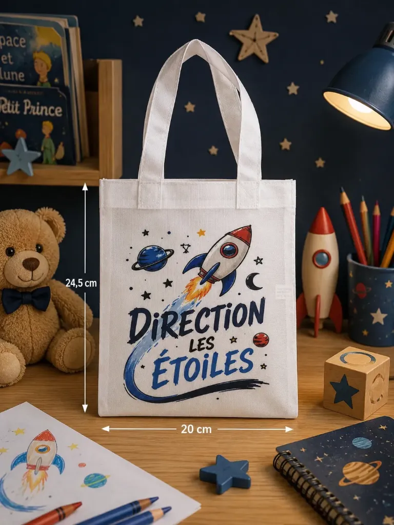 Petit sac de rangement – « Direction les étoiles »