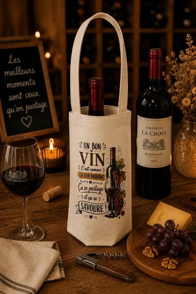 Sac à bouteille de vin humour