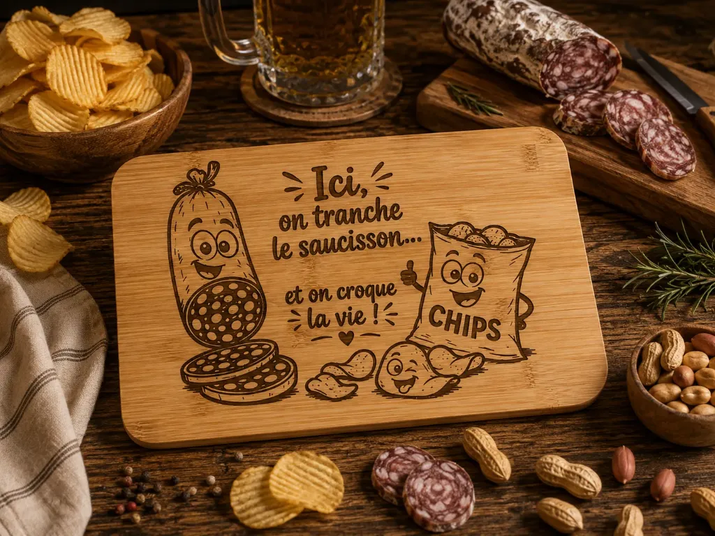 Planche à découper "On croque la vie"
