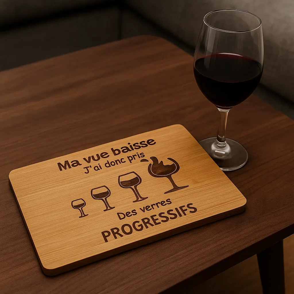 Planche à découper "Verre progressifs" 