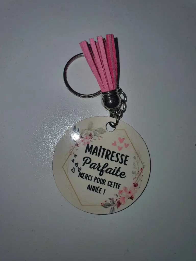 Porte clé Maîtresse  (Noir, 1 face)