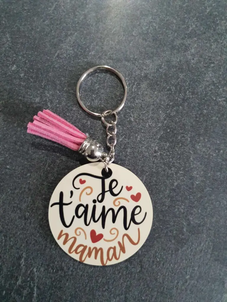 Porte clé je t'aime maman