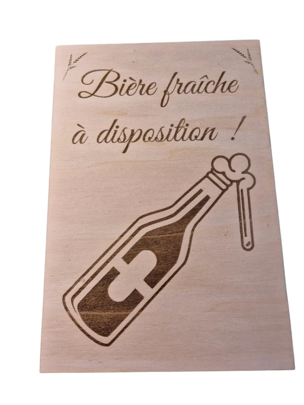 Panneau " Bière fraîche à disposition"