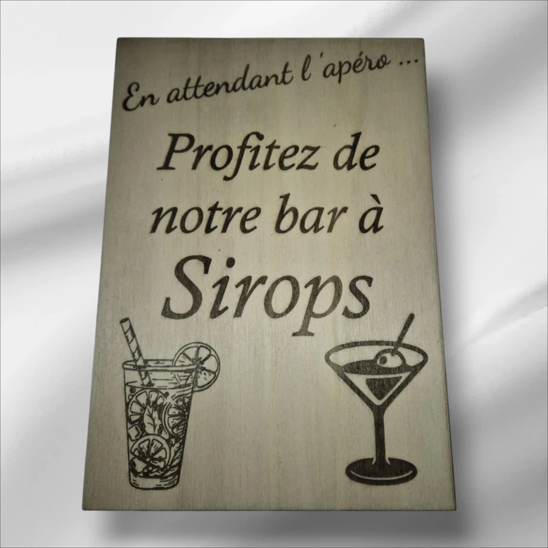 Panneau " Bar à sirops"